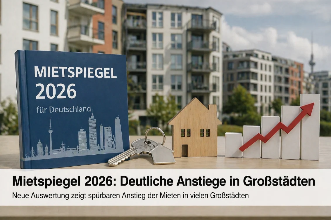 Mietspiegel 2026: Deutliche Anstiege in Großstädten