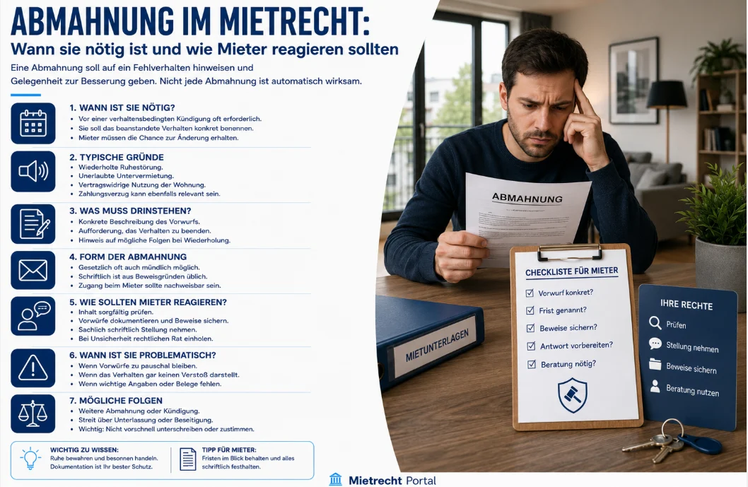 Abmahnung im Mietrecht: Wann sie nötig ist und wie Mieter reagieren sollten