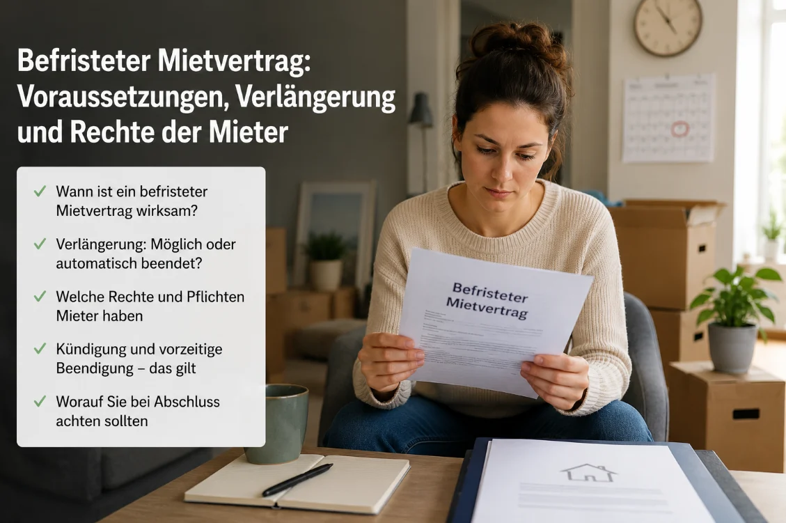 Befristeter Mietvertrag: Voraussetzungen, Verlängerung und Rechte der Mieter