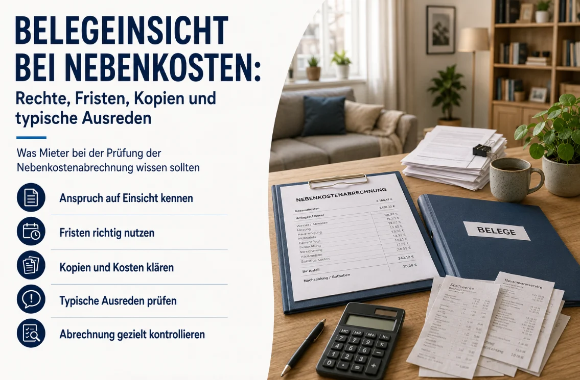 Belegeinsicht bei Nebenkosten: Rechte, Fristen, Kopien und typische Ausreden
