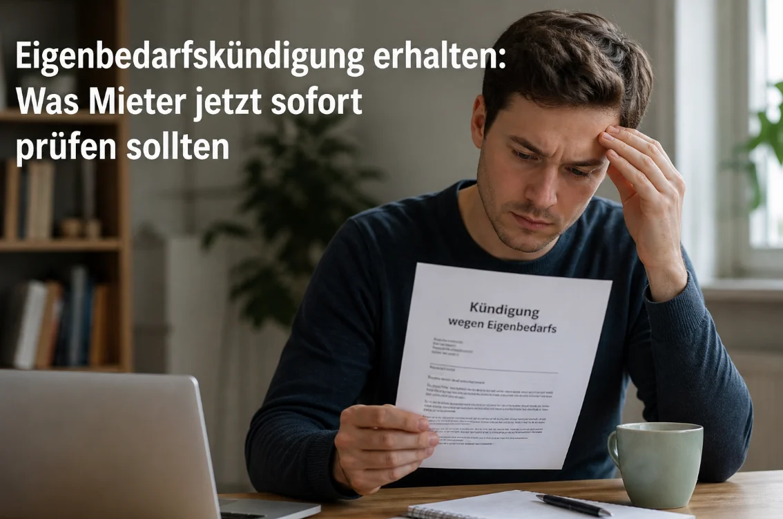 Eigenbedarfskündigung erhalten: Was Mieter jetzt sofort prüfen sollten
