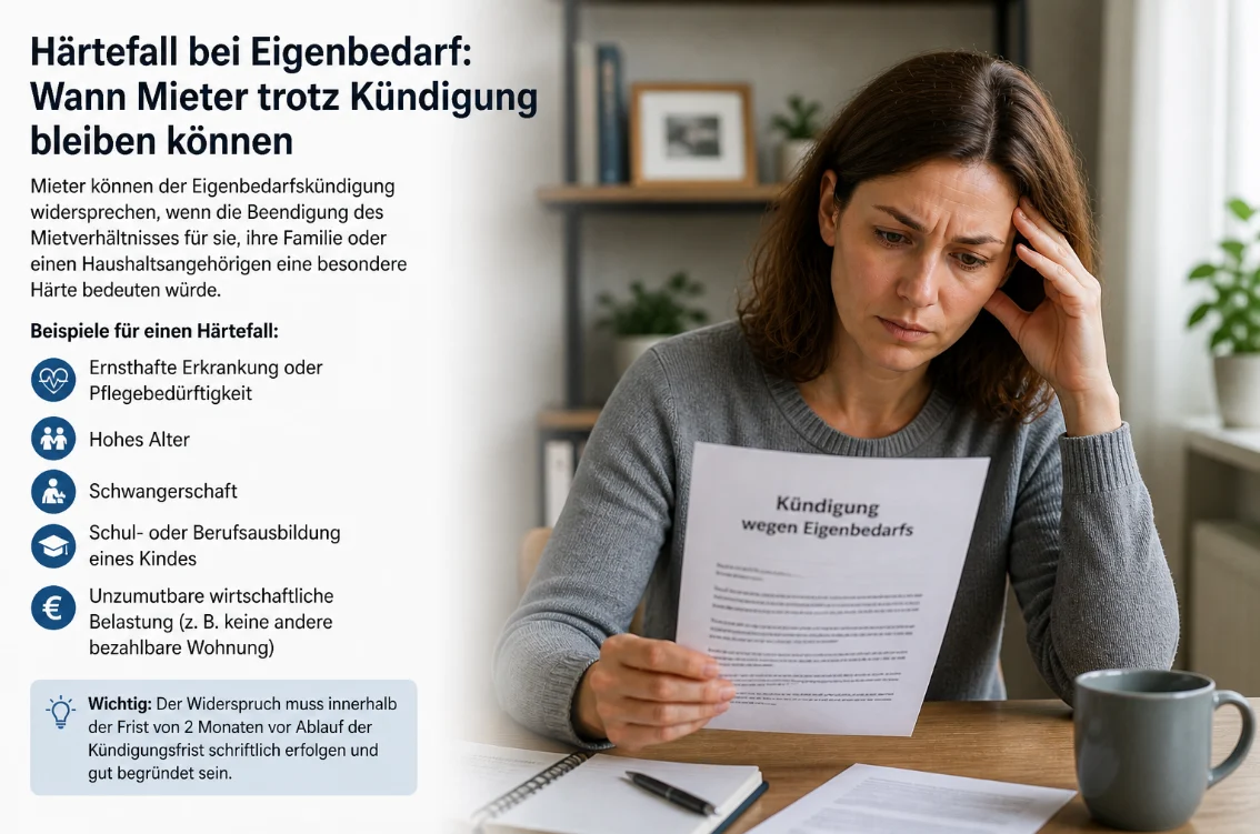 Härtefall bei Eigenbedarf: Wann Mieter trotz Kündigung bleiben können