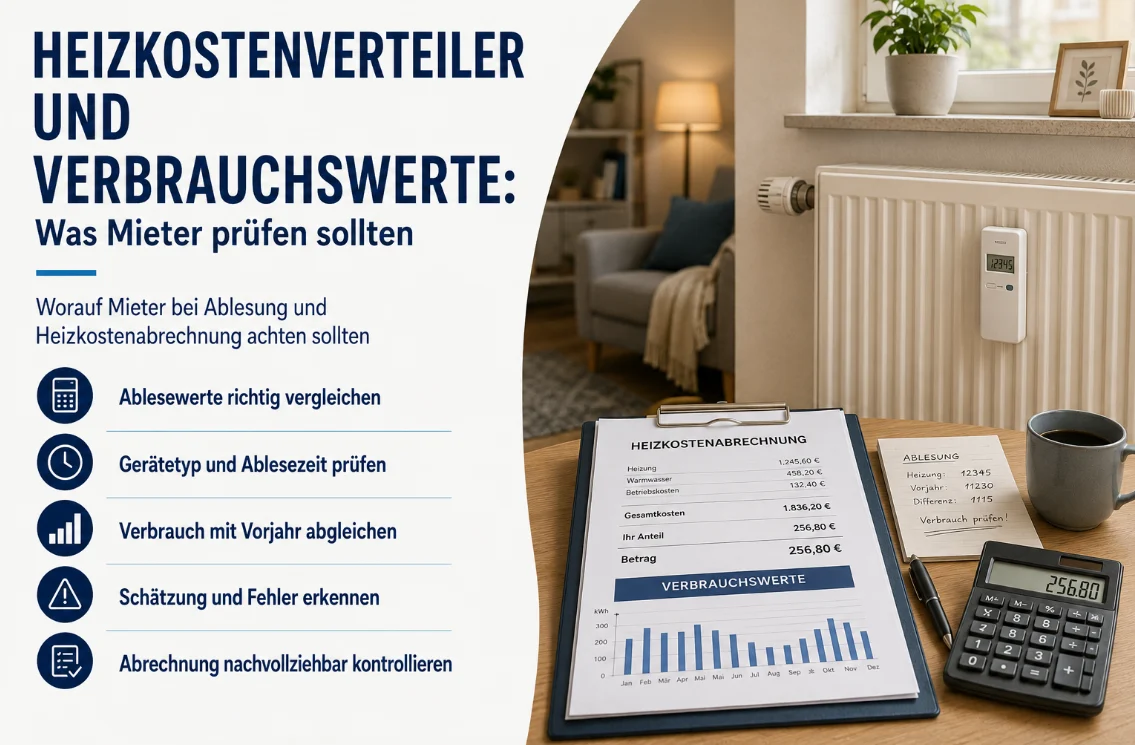 Heizkostenverteiler und Verbrauchswerte: Was Mieter prüfen sollten