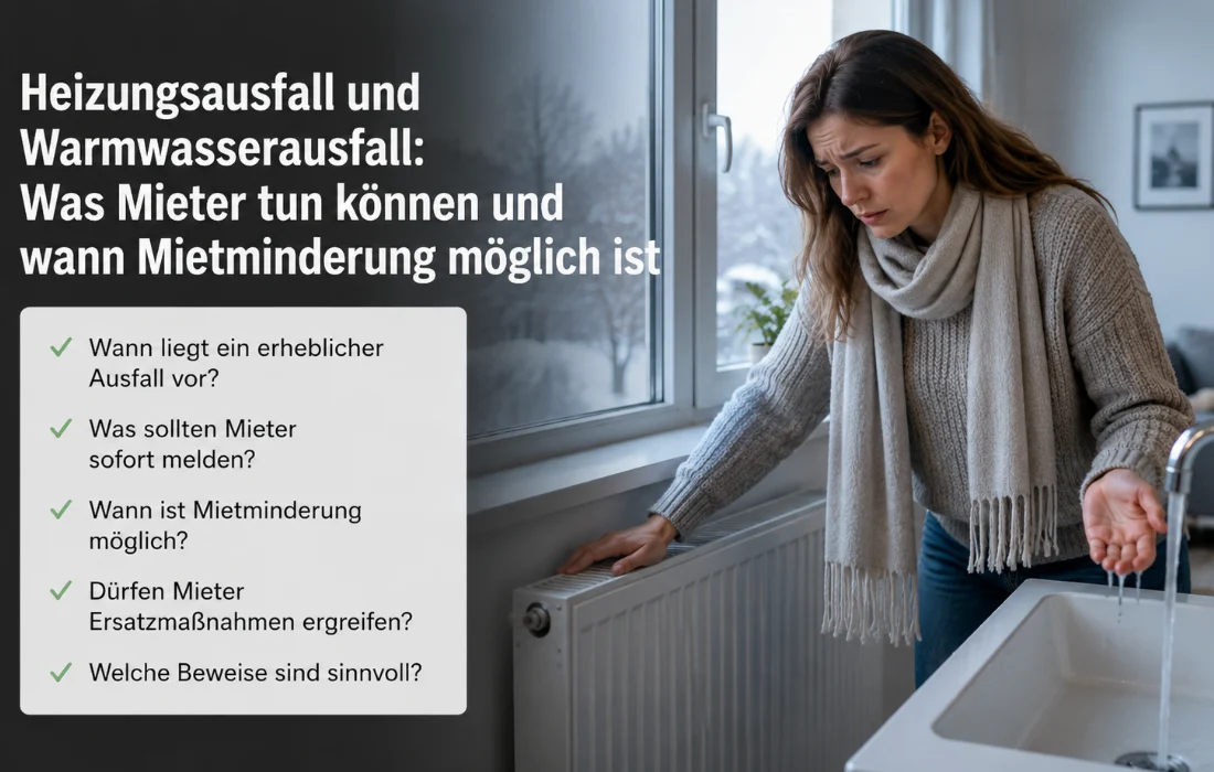 Heizungsausfall und Warmwasserausfall: Was Mieter tun können und wann Mietminderung möglich ist