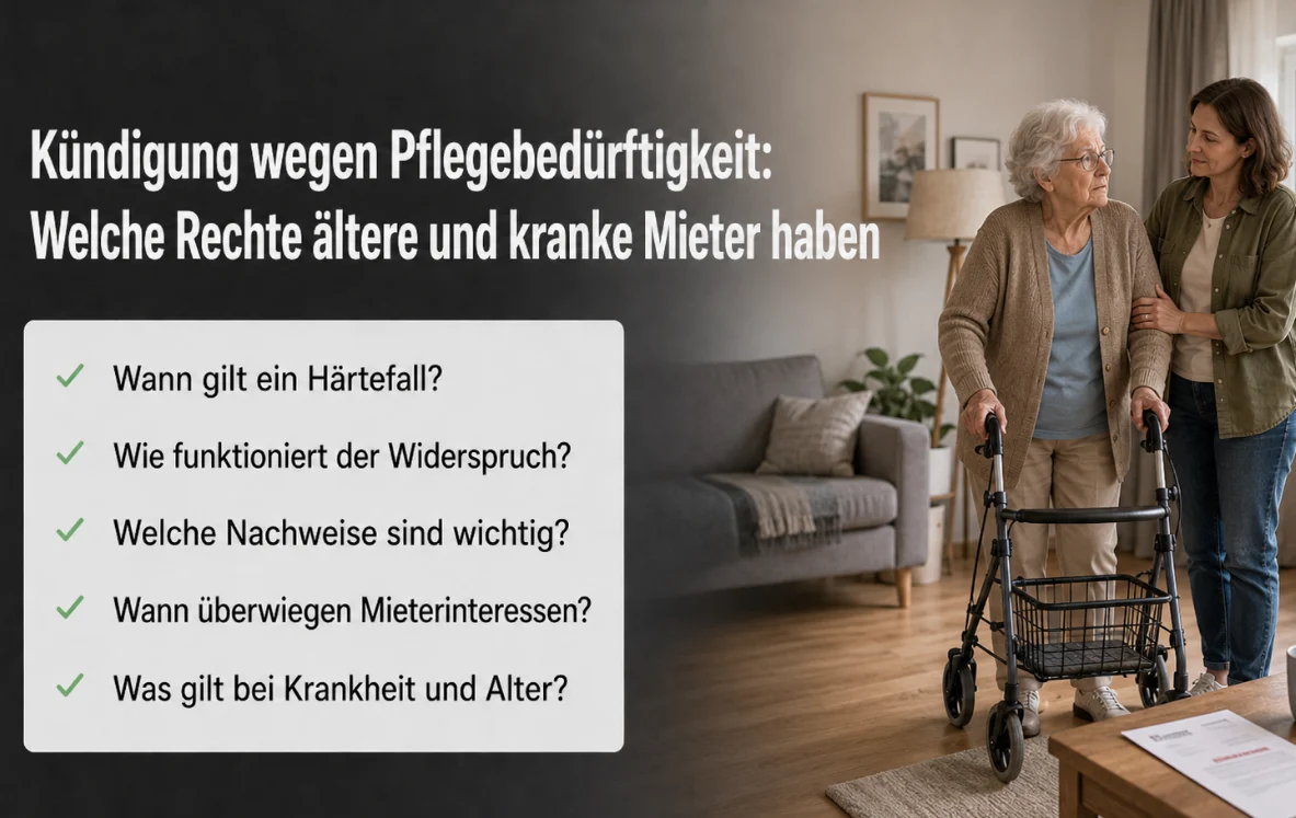 Kündigung wegen Pflegebedürftigkeit: Welche Rechte ältere und kranke Mieter haben