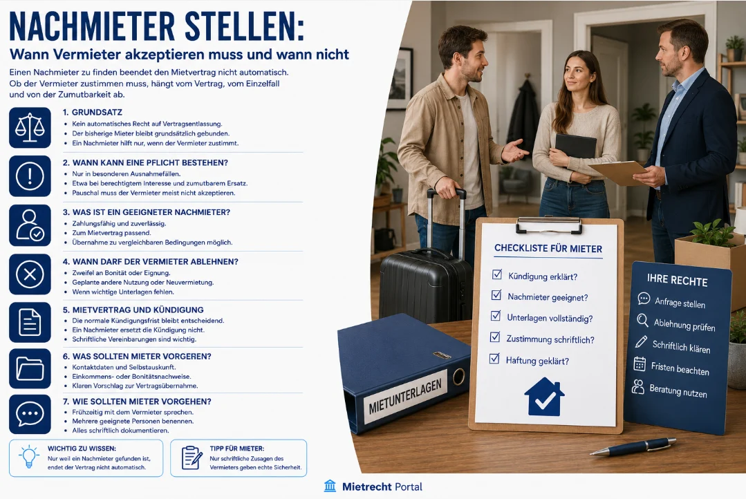 Nachmieter stellen: Wann Vermieter akzeptieren muss und wann nicht