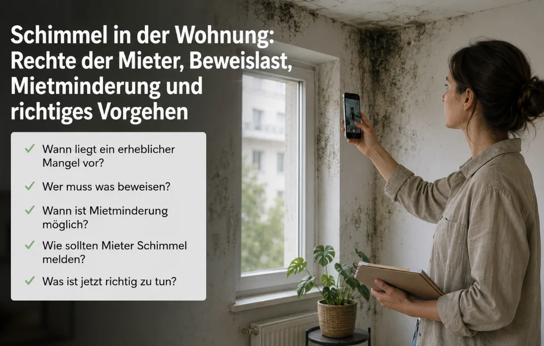 Schimmel in der Wohnung: Rechte der Mieter, Beweislast, Mietminderung und richtiges Vorgehen