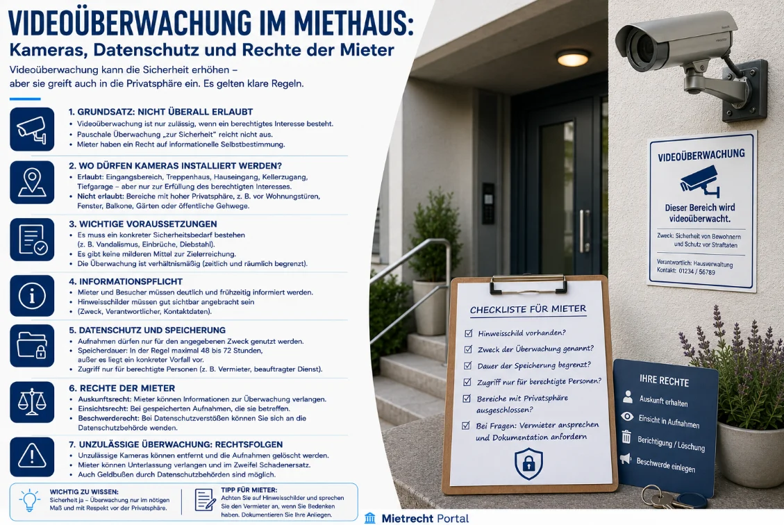 Videoüberwachung im Mietshaus: Kameras, Datenschutz und Rechte der Mieter