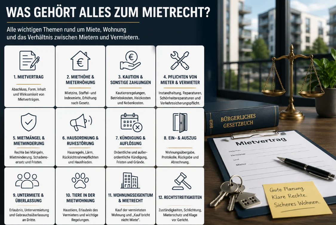 Was gehört alles zum Mietrecht?