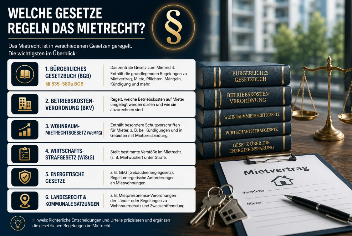 Welche Gesetze regeln das Mietrecht?