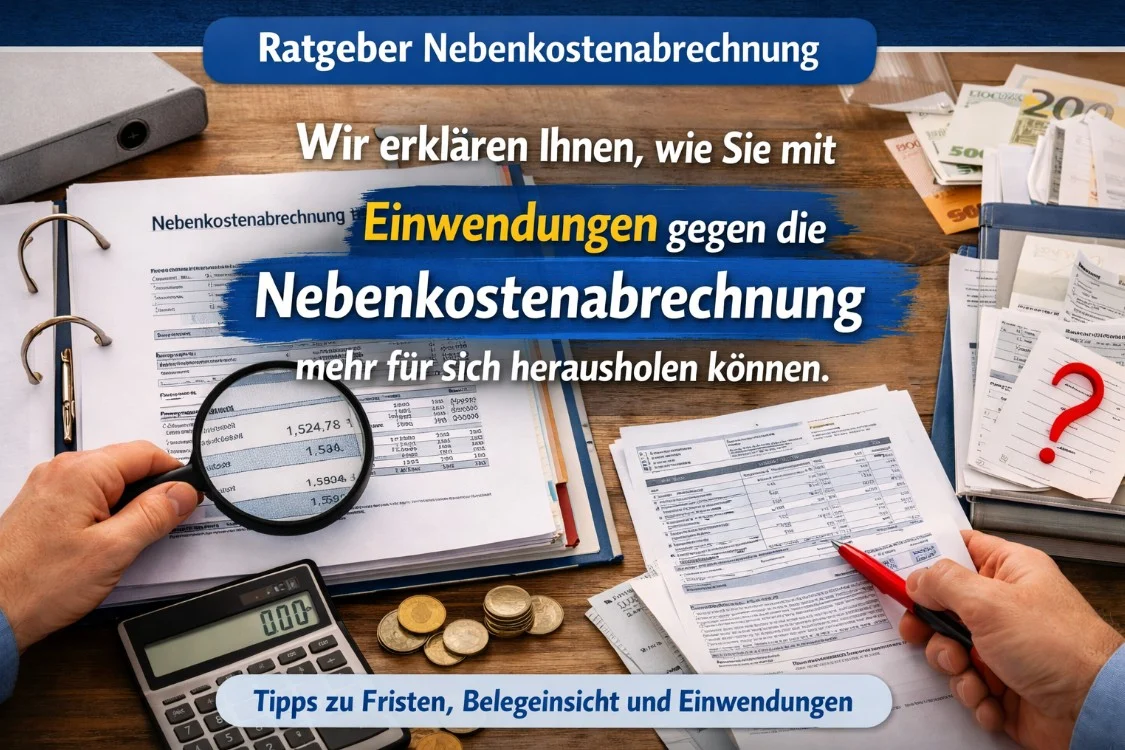 Wir erklären Ihnen, wie Sie mit Einwendungen gegen die Nebenkostenabrechnung mehr für sich herausholen können