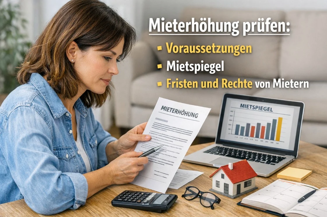 Mieterhöhung prüfen: Voraussetzungen, Mietspiegel, Fristen und Rechte von Mietern