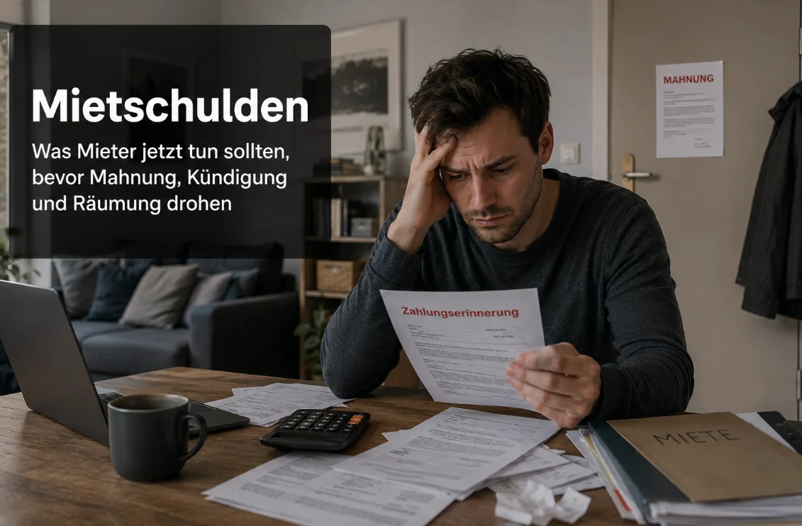 Mietschulden: Was Mieter jetzt tun sollten, bevor Mahnung, Kündigung und Räumung drohen