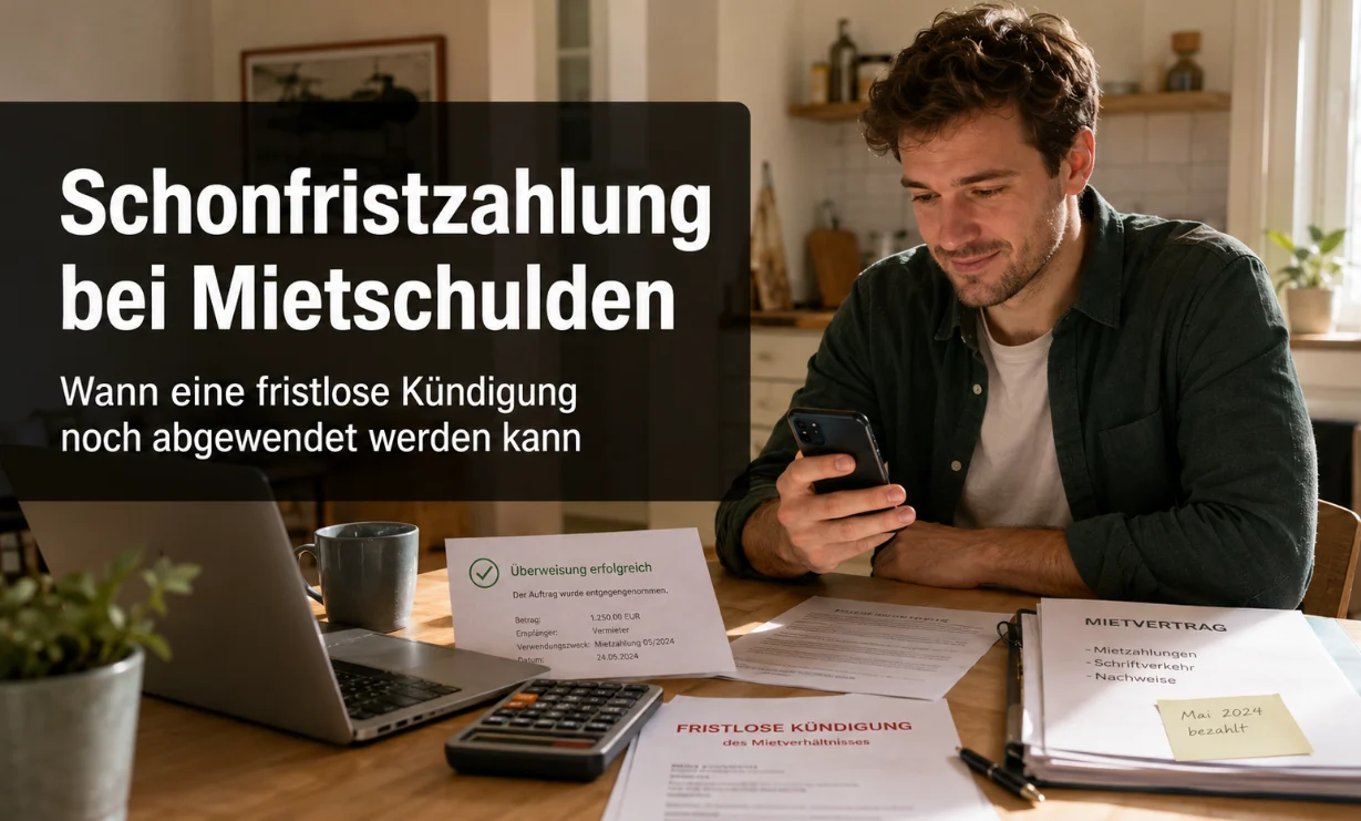 Schonfristzahlung bei Mietschulden: Wann eine fristlose Kündigung noch abgewendet werden kann